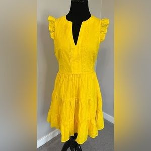 Laundry HVO3D36 Flutter Cap Sleeve Embroidered Dress